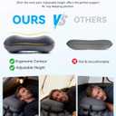 Hikenture Camping Pillow with Removable Cover - Ultralight Inflatable Pillow for Neck Lumbar Support - Upgrade Backpacking Pillow - Washable Travel Air Pillows for Camping, Hiking, Backpacking