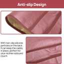 Teniux Remote Control Holder Faux Leather Armrest Organizer with 6 Pockets for recliner couch sofa, Armchair Caddy for Smart Phone, Book, Magazines, Ipad, Remotes (Rose Wine)