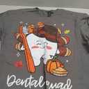 Dental Thanksgiving Team Squad Turkey Teeth Hygiene Dentist T-Shirt L