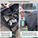 Ingenuity Ingenuity 3Dquickclose CS+ Compact Fold Stroller Lightweight Stroller with Oversized Canopy, Extra-Large Storage and Compact Fold, Black
