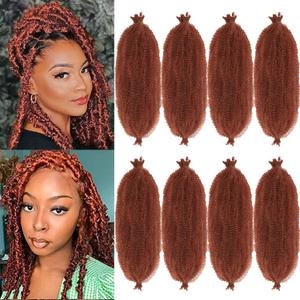 8 Packs Springy Afro Twist Hair 16 INCH Pre-fluffed Naturaly Twist for Protective Styling Marley Crochet Twist Braiding Hair for Black Women (16inch, 350)
