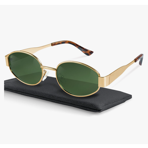 livho 2025 Trendy Oval Sunglasses - Stylish Polarized Shades for Everyday - Retro Metal Frames