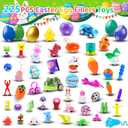 225Pack Prefilled Easter Eggs with Toys Inside for Easter Egg Hunting Basket Stuffers, Surprise Plastic Eggs Filled with Bulk Toys, Easter Party Supplies Gifts Classroom Prize for Kids