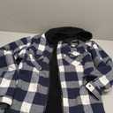 ZENTHACE Mens Sherpa Lined Flannel Shirt Jacket with Hood,Plaid Shirt-Jac,all Sherpa Lining S
