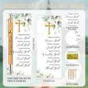 50 Sets Christian Religious Gifts Bulk Mothers Day Bible Verse Bamboo Pens and Christian Bookmarks Father's Day Inspirational Gifts for Teacher Church Bible Members VBS Women Coworker