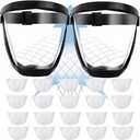 2pcs Super Protective Face Shield,Face Shield Mask for Woodworking,Suitable for Dust and Debris Protection,Full Face Shield for Weed Whacking,High-Definition Plastic Face Shield Mask