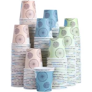 Clawsoff [300 Pack 3 oz Paper Cups, Disposable Bathroom Cups, Small Mouthwash Cups, Mini Paper Cups 3 Ounce for Bathroom (Green)