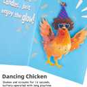 4 x Dancing Chicken Birthday Card, Funny Birthday Card for Men Women Kids, Music & Shaking Body Motion Greeting Card with Envelope, Unique Hilarious Birthday Gift, 5.9 Inch x 8.4 Inch