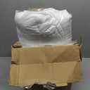 Bedsure Queen Comforter Set White - Bed in a Bag Queen Size Bedding 7 Pieces, GentleSoft Pintuck Bed Set Gift for Family, Pinch Pleat All Season Comforter with Sheets, Pillowcases & Shams