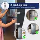 5-Pack Child Proof Refrigerator Lock with 3M Adhesive, Baby Child Safety Cabinet Locks, Kids Safety Fridge Locks for Oven Drawers Freezer Door Latches- White
