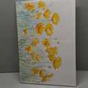 Poppy Wall Art Canvas Prints Yellow Flower Picture Wall Decor Watercolor Floral Wall Paintings for Living Room Bedroom Bathroom Decor Framed (Flower-3, 16.00" x 24.00")