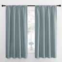 NICETOWN 2 Panels Blackout Curtains, Rod Pocket Thermal Insulated Curtains for Bedroom, Room Darkning Shading Blinds Modern Home Decoration for Living Room, Home Office, W42 x L63 in, Stormy Blue