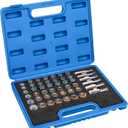 Luney 114PCS Oil Pan Drain Plug Repair Kit, Oil Drain Plug Removal Thread Repair Tool Kit, Drain Pans Automotive Rethreading Tools Kit M13 M15 M17 M20 M22, Metric Universal