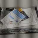 Portable LED Note Board with Colors, Rechargeable 16-inch 7 Light Effects Doodle Glow Memo Message Dry Erase Drawing Lumi Board with Stand for Gift/Classroom/Office/Kids, 5 Markers & Sketchbook