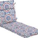 Arden Outdoor Chaise Cushion, 22 x 77, Rain-Proof, Fade Resistant Clark Blue