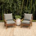 Arden earthFIBER Outdoor Deep Seat Cushion Set (2-Pack), 24 in x 24 in, Weather-Proof, Rain-Proof, Fade Resistant Patio Cushion for Chair, Sofa, and Couch Sandbar Taupe Texture