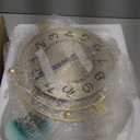 Wall Clock, Clocks for Living Room, Silent Wall Clock Decorative, 3D Retro Metal Ginkgo Leaf Design, for Office Bedroom Kitchen Clock(33''x18'') (Blue Color - Arab)