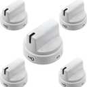 WB03X24795 Range Surface Burner Stove Knobs 5Pcs Replacement for GE Gas Range Control Knobs, for KIP 5G92 222D5793 Burner Cooktop Knobs