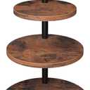 Cupcake Stand, 3 Tier Cake Stands Rustic Wood Cupcake Tower Round Tiered Tray Stand for Dessert Table Display, Industrial Wooden Serving Stand Wedding, Graduation and Baby Shower