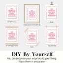 Locomiss Pink Dorm Decor Wall Art Posters, Preppy Y2K Teen Girls Wall Art Room Decor, Christian Pink Wall Dorm Decorations Prints for College Teen Girls, Set of 4 (12x16 Unframed)