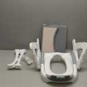 Orzbow 2-IN-1 Potty Training Toilet Seat with Step Stool for Toddler, Stability Training Potty Seat for Kids Boys Girls with Splash Guard and Anti-Slip Pad, Adjustable Ladder & Potty Seat Height, Grey