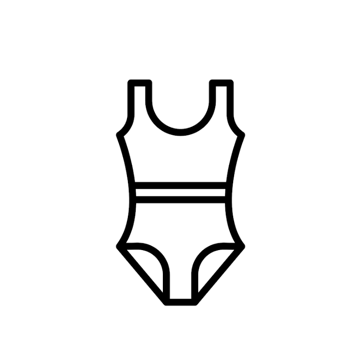 Women's One Piece Backless Size L Black Swimsuit