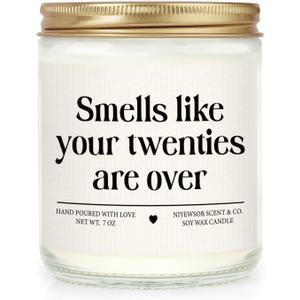 Niyewsor 30th Birthday Gifts for Women Men, Thirty Birthday Candle, 1996 30th Birthday Decorations for Her Him, 30 Year Old Bday Gifts for Friend, Sister, Wife, Husband, Handmade, 7oz