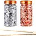 Joyzan Decorating Flakes, Gold Foil Leaf Cake Goldlen Decoration Decor Imitation Metallic Chocolates Baking Sheet Toppers Gilding Tweezers Resin Cooking Dessert Makeup Nail Art DIY Craft Cupcake 20g