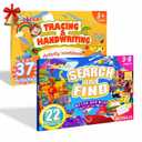 Baobrava Search and Find Book and Handwriting Practice Books Set, More Than 50+ Preschool Learning Activities for Toddler and Kids 3-8, Travel Games for Road Trip Car Airplane