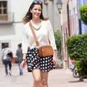 Quilted Crossbody Bags for Women RFID Anti Theft Wallet Purse Vegan Leather Small Travel Purses with Wide Guitar Strap