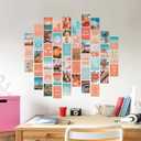 Artivo Peach Wall Collage Kit, Preppy Room Decor Aesthetic Pictures Wall Decor, Cute Picture Collage, Preppy Pictures for Wall, Teen Girls Room Decor, Cute BedroomWall Decor, 50 Set 4x6 in