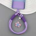 5 Pcs Pendant Flower Cute Keychain Wristlet Cell Phone Lanyard Colorful Resin Flowers Car Key Chain Women Phone Strap Aesthetic Keychain Lanyard Braided Phone Wrist Strap Phone Keychain Accessories