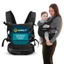 Safety 1st Baby Carrier Newborn to Toddler 7–32 lbs – 4-in-1 Convertible, All Season Design Breathable Mesh, Ergonomic M Seat, Facing-in, Facing-Out & Back Carry, Adjustable Head Support.