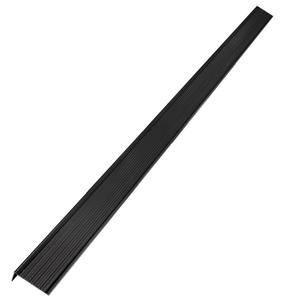 10 Pcs Aluminium Alloy Stair Nosing Protector - 2" x 0.75" x 48" Non-Slip Strips for Stairs & Pool Edge (Black)