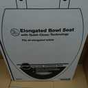 KOHLER 20454-0 Ridgewood Elongated Soft Close Toilet Seat, Quiet Close, Wood Toilet Seat, Home Essentials, White
