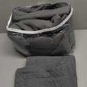 ECHODRM Oversized King Quilts 132x120, California King Bedspreads with 2 Pillow Shams, Ultrasonic Quilting Floral Pattern Soft Microfiber Lightweight Extra Large King Bedspread, Dark Grey