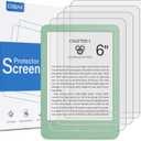 CoBak 4 Pack Anti-Glare Matte Screen Protector for 6" Kindle 2024 and 2022 (11 Generation) Kobo Nia, and PocketBook - High Clarity, Fingerprint Resistance, Anti-Bubble PET Film
