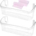 242126602 Refrigerator Door Bin Shelf Replacement for Frigi-daire Refrigerator Bottom Side Door Shelf Bin 2 Shelves, Fetechmate Refrigerator Door Bin Replace FFSS2625TS0 LFSS2612TF0-2 Pack