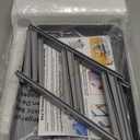 Flysich Baby Bottle Drying Rack, Space Saving Baby Bottle Organizer for Countertop, Vertical Bottle Dryer Holder with Brushes Holder, Large Bottle Storage Holder 12 Bottles & Baby Accessories Grey (1pcs, Gray)