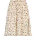 GRACE KARIN Women's 2025 Summer Floral Boho Dress Square Neck Strapped Swing A Line Sundress Beach Long Maxi Outfits (Light Yellow), 2XL