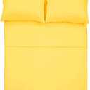 Best Season Cotton Full Size Sheet Set (Yellow Color) 4 Piece - 100% Cotton Bed Sheets Sets with Envelope Pillow Cases Deep Pocket fit Upto 16”