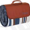 scuddles 60" x 60" Extra Large Outdoor Picnic Blanket – Waterproof, Foldable Travel Mat for Beach, Camping, Grass, Lawn, Park, Summers – Dual Layer, Soft Throw Rug Fits 4 Adults