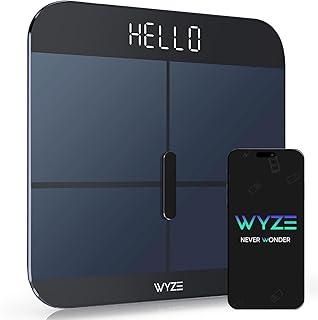 Wyze Smart Scale X - Digital Bathroom Scale for Body Weight, BMI, Body Fat, Muscle Mass, Heart Rate Monitor | Sync with Health Apps | for People, Baby & Pet, 400 lbs (Black)
