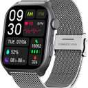 YMS Android Smart Watch for Women - Bluetooth Call,Compatible with Android & iOS2.0" HD, Heart Rate/Sleep/Step Tracker, 100+ Sports Modes,IP68 Waterproof Men Fitness Tracker (Silver(Milanese))