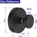 Suction Cup Hooks for Shower, Removable Towel Hooks for Bathroom Window Glass Door Wall, Bath Robe Looafh Wreath Hook for Hanging - 2 Pack, Black