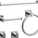 5 Pieces Brushed Nickel Bathroom Hardware Set,Wall Mounted 23.6 inch Towel Bar Set,Towel Rack Set,Toilet Paper Holder, Bathroom Accessories Set