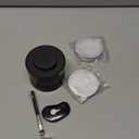 Nessus Reusable Pod Kit for Nespresso Pods Vertuo, Reuse Old Coffee Pods for Nespresso Vertuo: 100 Pcs Aluminum Foil Seal Lid, Holder, Brush, Refillable Vertuo Plus Next Capsule Machine (No Pods Come) (Black)