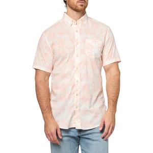 Eddie Bauer Men's Printed Baja Short-Sleeve Shirt (4XL, Lt Pink)