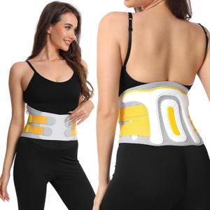 Back Brace for Lower Back Pain Women/Men, Back Support, Comfortable, Breathable, Skin-friendly, Soft, 3D Knitting, for Scoliosis, Sciatica, Herniated Disc (Medium (Waist: 28.733.5 Inch), White)