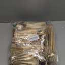 LIYH 360 Pcs Gold Christmas Plastic Silverware - Elegant Gold Silverware Disposable Christmas Utensils Set for Weddings, Parties & Events - Includes Forks, Spoons, Knives, Cutlery Tableware